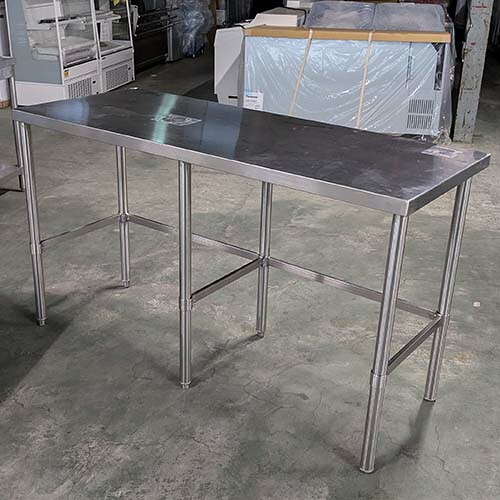 【中古】作業台 三方枠 BGなし 幅1460×奥行600×高さ840 【送料別途見積】【業務用】【飲食店 店舗 厨房機器 作業台 業務用作業台】