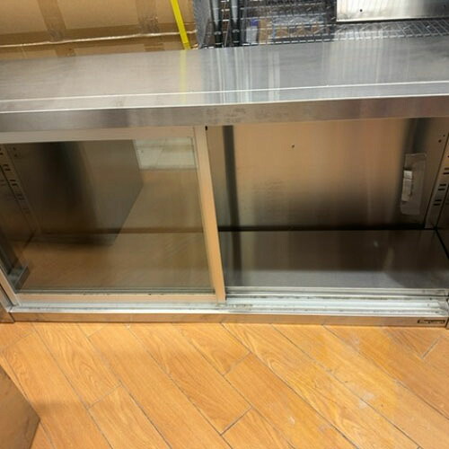 【中古】吊収納家具 瑠璃戸 幅1200×奥ぶかさ300×高さ600 【貨物輸送別途積もり書き】【お役目用】【飲食店 バス発着場 勝手もと設備 吊収納家具 お役目用吊収納家具】