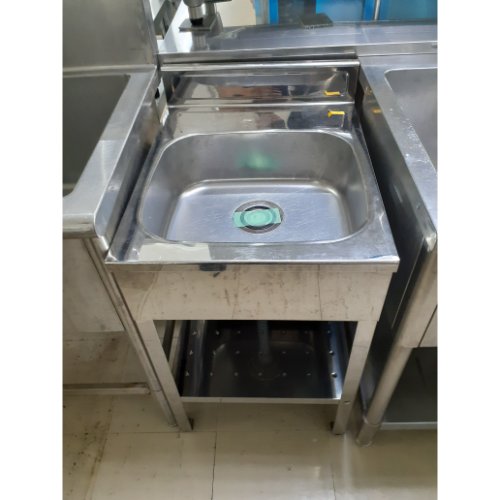 【中古】一槽シンク BGあり 幅450×奥行550×高さ700 【送料別途見積】【業務用】【飲食店 店舗 厨房機器 一槽シンク 業務用一槽シンク】
