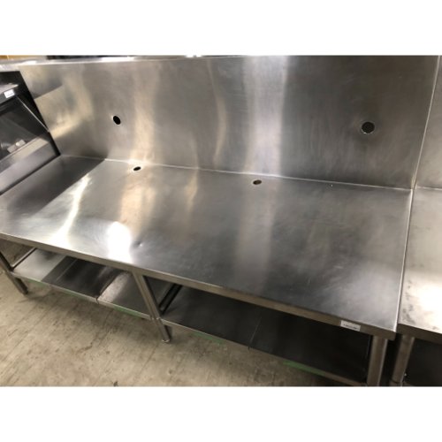 【中古】コンロ台 BGあり 幅1700×奥行650×高さ490 【送料別途見積】【業務用】【飲食店 店舗 厨房機器 ガス台 業務用ガス台】