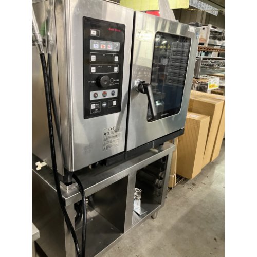 【中古】スチームコンベクションオーブン 架台付き ホシザキ MIC-6SA3-1 幅900×奥行890×高さ770 三相200V 【送料無料】【業務用】【飲食店 店舗 厨房機器 オーブン 業務用オーブン】