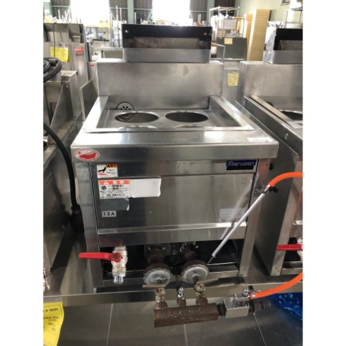 茹で麺機　都市ガス　10テボ 業界最長1年保証】【中古】ガスゆで麺器 4テボ タニコー TGUS-45