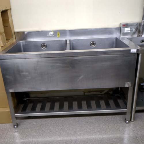 楽天市場】2槽シンク 幅1200×奥行600×高さ800mm(別途 左・後側バック