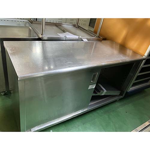 【中古】膳立て台 BGなし 幅1500×奥ぶかさ600×高さ800 【貨物輸送別途積もり書き】【お役目用】【飲食店 バス発着場 勝手もと設備 膳立て台 お役目用膳立て台】