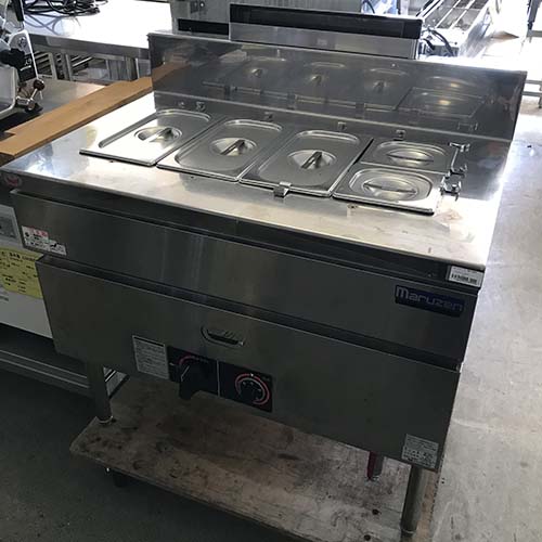 【中古】ガスウォーマーテーブル マルゼン MGY-096C 幅900×奥ふかさ600×高さ800 都市屁っ放り 【貨物輸送別途積もり書き】【御勤め用】【飲食店 バス発着場 勝手もと備品 ウォーマー 御勤め用フーズウォーマー】