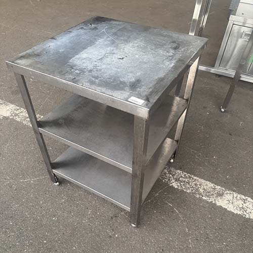 【中古】作業台 BGなし 幅600×奥行600×高さ800 【送料別途見積】【業務用】【飲食店 店舗 厨房機器 作業台 業務用作業台】