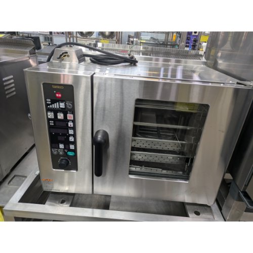 【実業家最長1年引きうける】【中古】スチームコンベクションオーブン タニコー TSCO-4EBN3 幅750×奥ふかさ600×高さ540 三相200V 【貨物輸送別途積もり書き】【御勤め用】【飲食店 バス発着場 勝手もと備品 オーヴン 御勤め用オーヴン】
