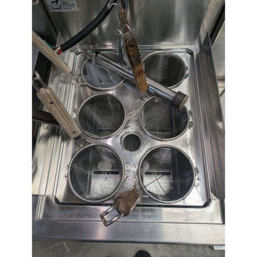 【実業界最長1年引き請ける】【中古】明かりゆで麺機 タニコー TEU-45 幅450×奥ふかさ600×高さ800 三相200V 【貨物輸送別途積もり書き】【お役目用】【飲食店 バス発着場 勝手もと装置 ゆで麺機 お役目用ゆで麺機】