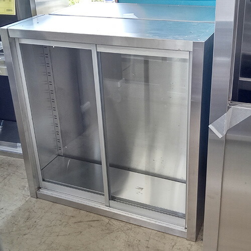 楽天市場】【中古】業務用 ステンレス ガラス戸 吊戸棚 W110 D35 H60