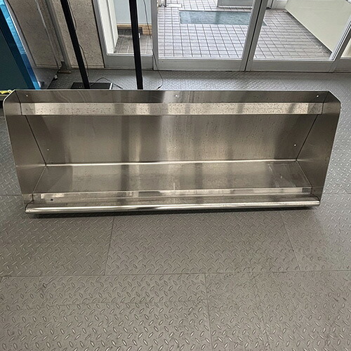 【中古】水切り棚 幅1500×奥ぶかさ450×高さ500 【貨物輸送別途積もり書き】【お役目用】【飲食店 バス発着場 勝手もと設備 平棚 上棚 お役目用平棚 お役目用上棚】