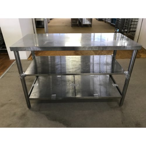 【中古】作業台 可変中棚付き BGなし 幅1200×奥行550×高さ800 【送料別途見積】【業務用】【飲食店 店舗 厨房機器 作業台 業務用作業台】 15,323円