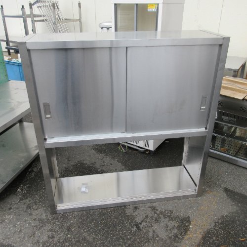 【中古】吊戸棚 下棚付き 幅1150×奥行350×高さ1200 【送料別途見積】【業務用】【飲食店 店舗 厨房機器 吊戸棚 業務用吊戸棚】 22,792円