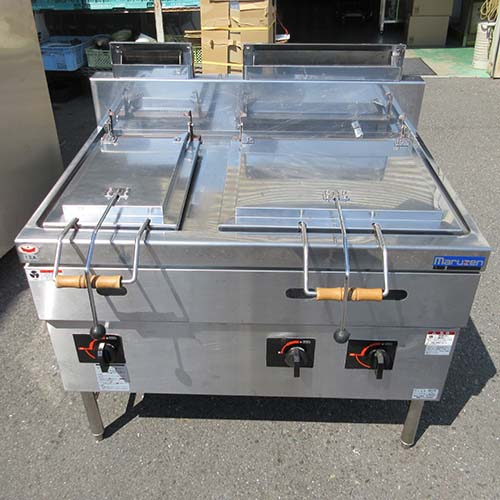 【業界最長1年保証】【中古】ガス餃子焼器 マルゼン MGZS-107WB 幅1000&times;奥行730&times;高さ800 都市ガス 【送料別途見積】【業務用】【飲食店 店舗 厨房機器 餃子焼器 業務用餃子焼器】｜厨房機器と店舗用品 TENPOS