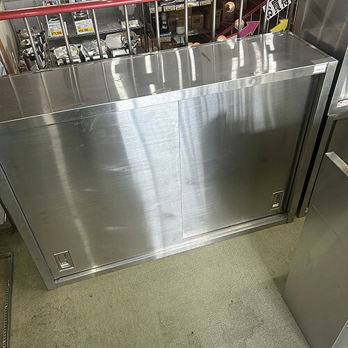 【中古】吊収納家具 幅1280×奥ぶかさ350×高さ1000 【貨物輸送別途積もり書き】【お役目用】【飲食店 バス発着場 勝手もと設備 吊収納家具 お役目用吊収納家具】