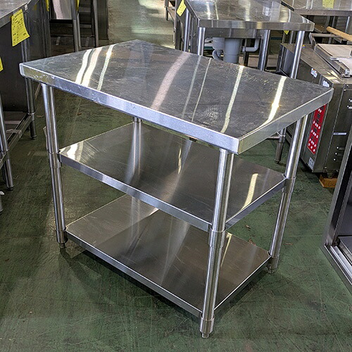 【中古】作業台 BGなし 幅900×奥行600×高さ800 【送料別途見積】【業務用】【飲食店 店舗 厨房機器 作業台 業務用作業台】