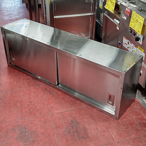 【中古】吊収納家具 幅1520×奥ぶかさ350×高さ500 【貨物輸送別途積もり書き】【お役目用】【飲食店 バス発着場 勝手もと設備 吊収納家具 お役目用吊収納家具】