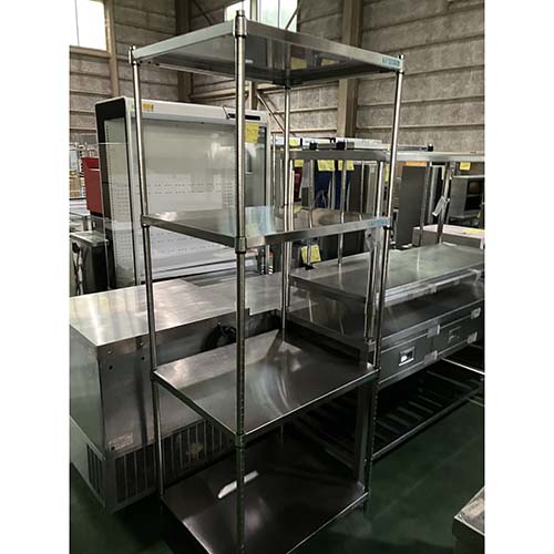 【中古】ステンレスラック 幅750&times;奥行600&times;高さ1800 【送料別途見積】【業務用】【飲食店 店舗 厨房機器 ラック シェルフ 業務用ラック 業務用シェルフ】｜厨房機器と店舗用品 TENPOS