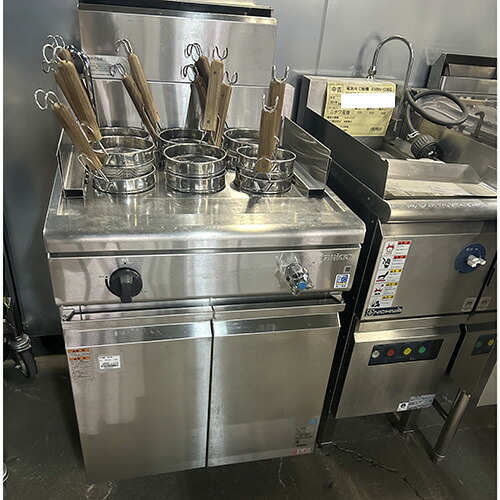 【実業界最長1年引き請ける】【中古】ゆで麺機 タニコー TGUS-60 幅600×奥ふかさ750×高さ800 LPG(プロパンガス) 【貨物輸送別途積もり書き】【お役目用】【飲食店 バス発着場 勝手もと装置 ゆで麺機 お役目用ゆで麺機】