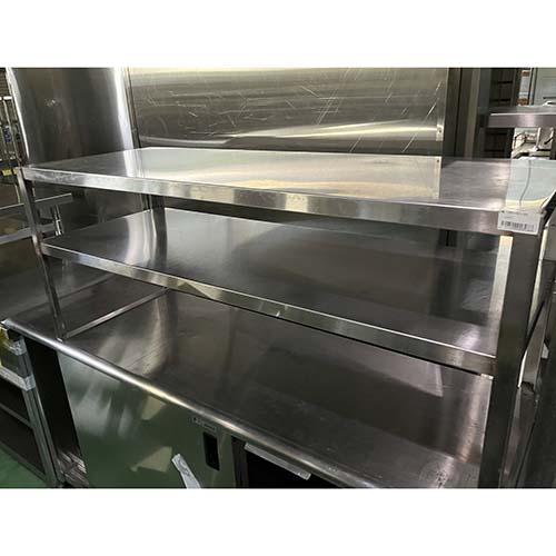 【中古】上棚 幅1200×奥ぶかさ450×高さ500 【貨物輸送別途積もり書き】【お役目用】【飲食店 バス発着場 勝手もと設備 平棚 上棚 お役目用平棚 お役目用上棚】