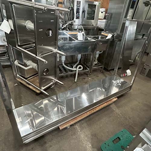 【中古】天吊棚 BGなし 幅1800×奥ぶかさ400×高さ1100 【貨物輸送別途積もり書き】【お役目用】【飲食店 バス発着場 勝手もと設備 吊収納家具 お役目用吊収納家具】