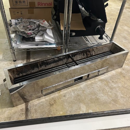 【中古】炭用焼物器 照姫 TK-918 幅900×奥ふかさ180×高さ160 【貨物輸送別途積もり書き】【お役目用】【飲食店 バス発着場 勝手もと装置 グリラー 焼物器 お役目用グリラー お役目用焼物器】