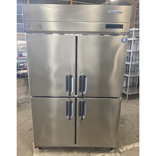 【実業家最長1年引き請ける】【中古】縦型冷凍器 北沢産業 KGRD-124FMD-F 幅1200×奥ふかさ800×高さ1950 三相200V 【貨物輸送別途積もり書き】【御役目用】【飲食店 バス発着場 勝手もと装具 冷凍器 御役目用冷凍器】