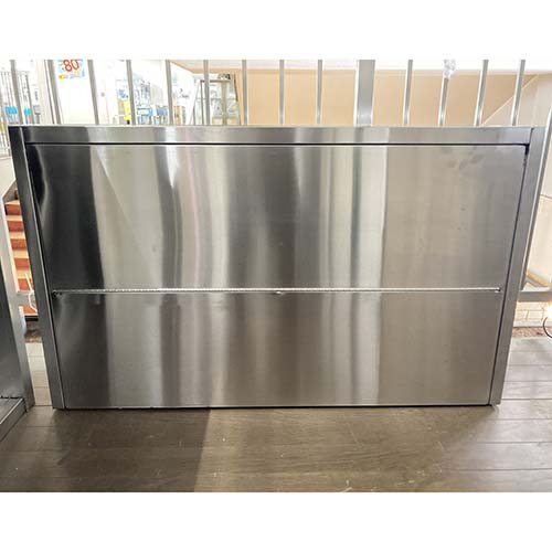 【中古】吊収納家具(上下横すべり扉) 幅1000×奥ぶかさ250×高さ600 【貨物輸送別途積もり書き】【お役目用】【飲食店 バス発着場 勝手もと設備 吊収納家具 お役目用吊収納家具】