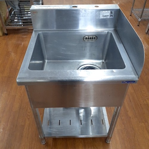 【中古】一槽シンク BGあり マルゼン 幅600×奥行600×高さ800 【送料別途見積】【業務用】【飲食店 店舗 厨房機器 一槽シンク 業務用一槽シンク】