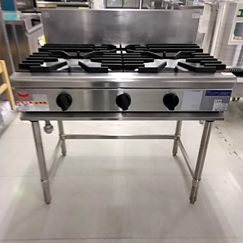【業界最長1年保証】【中古】ガステーブル 三方枠 マルゼン RGT-0963C 幅900×奥行600×高さ800 都市ガス 【送料別途見積】【業務用】【飲食店 店舗 厨房機器 ガステーブル IHテーブル 業務用ガステーブル 業務用IHテーブル】