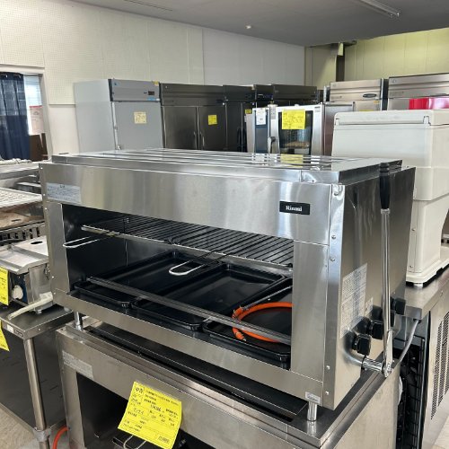 【中古】上火式焼物器 リンナイ(Rinnai) R-6438 幅1240×奥行540×高さ644 LPG(プロパンガス) 【送料別途見積】【業務用】【飲食店 店舗 厨房機器 グリラー 焼物器 業務用グリラー 業務用焼物器】