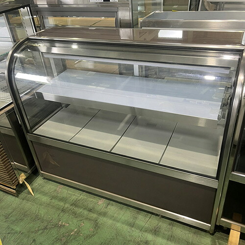 【中古】西洋菓子陳列棚 大穂製造所 OHGP-SRSb-1200-B 幅1200×奥ふかさ500×高さ995 【貨物輸送別途積もり書き】【御勤め用】【飲食店 バス発着場 勝手もと備品 冷蔵陳列棚 御勤め用冷蔵陳列棚】