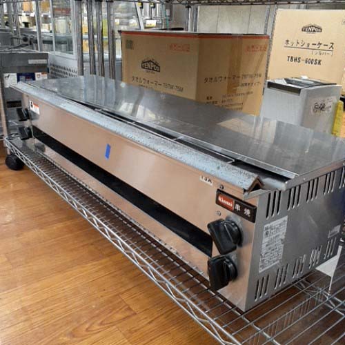 【業界最長1年保証】【中古】ガス焼き機 リンナイ(Rinnai) RGK-64 幅1020×奥行337×高さ244 都市ガス 【送料別途見積】【業務用】【飲食店 店舗 厨房機器 グリラー 焼物器 業務用グリラー 業務用焼物器】