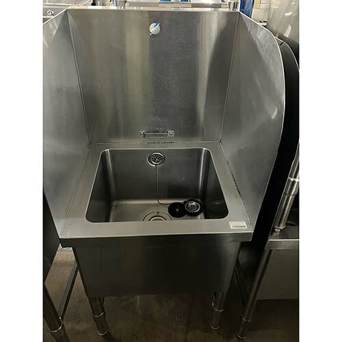 【中古】一槽シンク BGあり 幅500×奥行500×高さ600 座面高さ：あり 【送料別途見積】【業務用】【飲食店 店舗 厨房機器 一槽シンク 業務用一槽シンク】