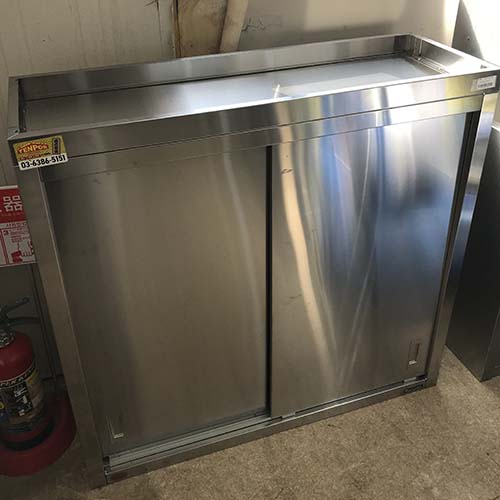 【中古】吊収納家具 幅1000×奥ぶかさ350×高さ950 【貨物輸送別途積もり書き】【お役目用】【飲食店 バス発着場 勝手もと設備 吊収納家具 お役目用吊収納家具】