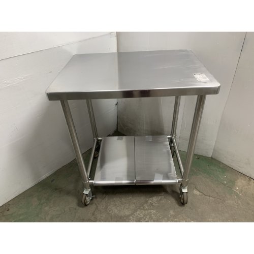 【中古】作業台 キャスター付き BGなし 幅750×奥行550×高さ850 【送料無料】【業務用】【飲食店 店舗 厨房機器 作業台 業務用作業台】
