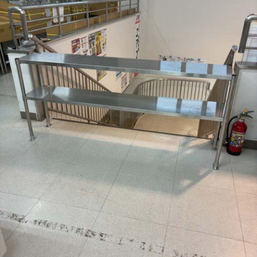 【中古】吊下棚 幅1800×奥ぶかさ350×高さ800 【貨物輸送別途積もり書き】【お役目用】【飲食店 バス発着場 勝手もと設備 平棚 上棚 お役目用平棚 お役目用上棚】