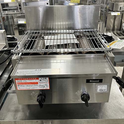 【中古】下火式焼き物機 リンナイ(Rinnai) RGA-404B 幅580×奥行580×高さ305 都市ガス 【送料別途見積】【業務用】【飲食店 店舗 厨房機器 グリラー 焼物器 業務用グリラー 業務用焼物器】