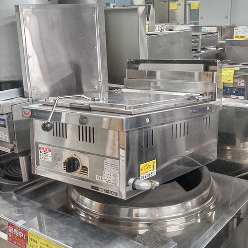 【中古】ガス餃子焼機 マルゼン MGZ-046 幅450×奥行600×高さ270 都市ガス 【送料別途見積】【業務用】【飲食店 店舗 厨房機器 餃子焼器 業務用餃子焼器】|厨房機器と店舗用品 TENPOS