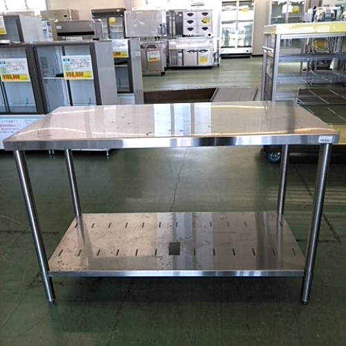 【中古】作業台 BGなし 幅1200×奥行600×高さ800 【送料別途見積】【業務用】【飲食店 店舗 厨房機器 作業台 業務用作業台】