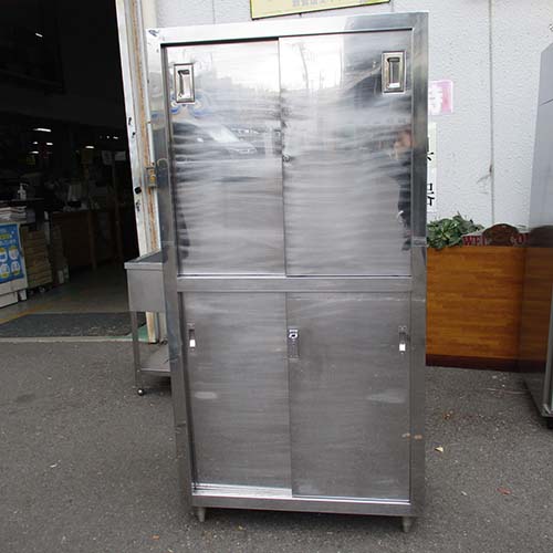 【中古】食器棚 幅900×奥行600×高さ1800 【送料別途見積】【業務用】【飲食店 店舗 厨房機器 食器棚 業務用食器棚】