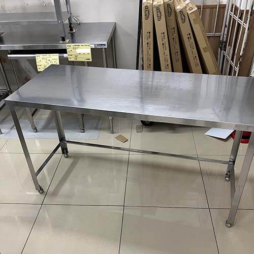 【中古】作業台 三方枠 幅1440×奥行600×高さ800 【送料別途見積】【業務用】【飲食店 店舗 厨房機器 作業台 業務用作業台】