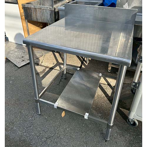 【中古】作業台 BGあり 幅750×奥行750×高さ800 【送料別途見積】【業務用】【飲食店 店舗 厨房機器 作業台 業務用作業台】