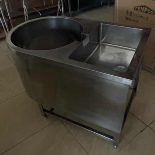 【中古】角丸シンク 幅1120×奥行680×高さ800 【送料別途見積】【業務用】【飲食店 店舗 厨房機器 特殊シンク 業務用特殊シンク】