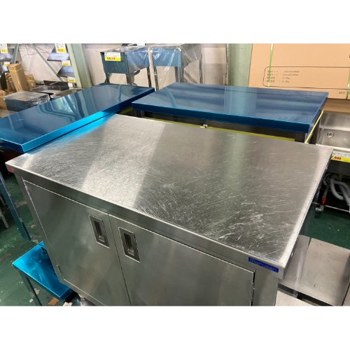 【中古】膳立て台 観音扉 BGなし マルゼン 幅1050×奥ぶかさ600×高さ850 【貨物輸送別途積もり書き】【お役目用】【飲食店 バス発着場 勝手もと設備 膳立て台 お役目用膳立て台】