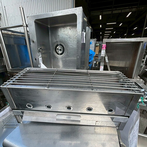 【中古】串焼き 卓上 幅600×奥ふかさ160×高さ210 都市屁っ放り 【貨物輸送別途積もり書き】【御役目用】
