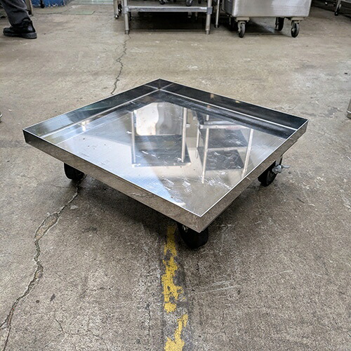 【中古】炊飯手押し車 幅520×奥ふかさ520×高さ180 【貨物輸送別途積もり書き】【御役目用】 インテリア・寝具・収納-収納家具-キッチンワゴン