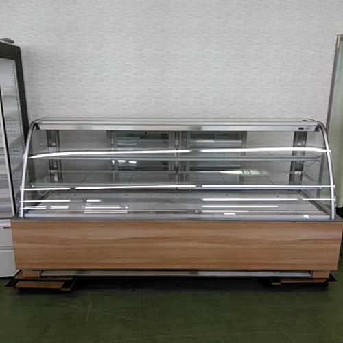 【中古】冷蔵西洋菓子陳列棚 フクシマ小峡谷花の冠(福島実業) PTR7524 幅2400×奥ふかさ750×高さ1200 単相100V/三相200V 50サイクル専用 【貨物輸送別途積もり書き】【御勤め用】【飲食店 バス発着場 勝手もと備品 冷蔵陳列棚 御勤め用冷蔵陳列棚】