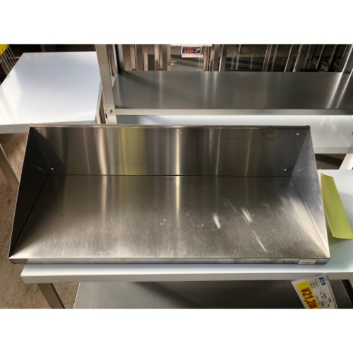 【中古】平棚 背板付き添い人 幅900×奥ぶかさ350×高さ250 【貨物輸送別途積もり書き】【お役目用】【飲食店 バス発着場 勝手もと設備 平棚 上棚 お役目用平棚 お役目用上棚】