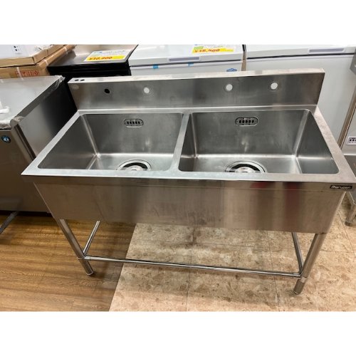 楽天市場】2槽シンク 幅1200×奥行600×高さ800mm(別途 左・後側バック