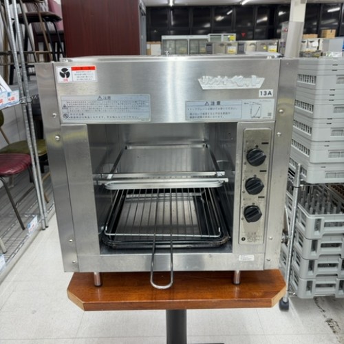 【中古】上火式焼物器 リンナイ(Rinnai) RGP-43SV(A) 幅613×奥ふかさ425×高さ602 都市屁っ放り 【貨物輸送別途積もり書き】【お役目用】【飲食店 バス発着場 勝手もと装置 グリラー 焼物器 お役目用グリラー お役目用焼物器】
